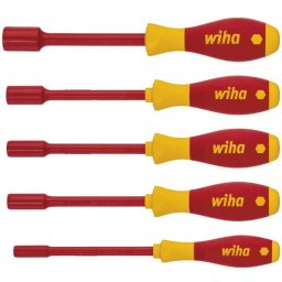 Set 5 Chei tubulare tip surubelnita, Wiha, Rosu