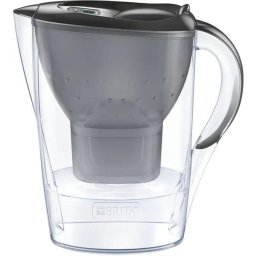 Cana filtranta BRITA Marella Grey BR1039274, V2.4l, Include 3 cartuse MAXTRA, 1 cartus 4 saptamani sau aprox 150l, Palnie speciala pentru filtru fara BPA, Capac cu indicator tip Memo pentru schimbare cartus