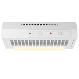 Hota traditionala Arctic AH511, 125 W, capacitate absorbtie 135-295 m3/h, Clasa D, 3 trepte de viteza, Iluminare LED, filtru metalic, control mecanic, Alb