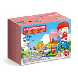 Set de constructie, Magformers, Town: INGHETATA, 22 de piese
