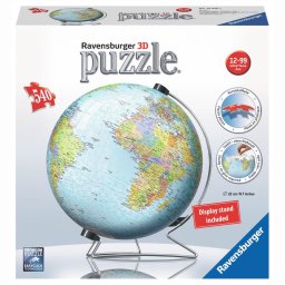 Puzzle Ravensburger 3D - Glob pamantesc, 540 piese