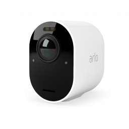 Camera de supraveghere Arlo VMC5040-200EUS Ultra 2, 8MP, 4K, Color Night Vision, HDR, utra-wide 180, 12x zoom cu tracking, senzor dual de miscare, recunoastere inteligenta, reflector integrat, difuzor si microfon, anulare zgomot de fond, IP65 (Alb)