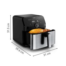 Friteuza cu aer cald Tefal Easy Fry Mega EY855D10, putere X, 8 programe, invelis antiaderent, oprire automata, Argintiu/Negru