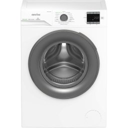 Masina de spalat rufe frontala Arctic, 7kg, 1200rpm, Clasa A, Motor SilentInverter, Display, ExtraSteam, SaveInAll, IronExpress, Recycled Tub, Alb