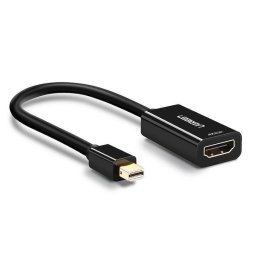 Adaptor video UGREEN MD112, Mini DisplayPort tata - HDMI mama, 4K, 30Hz, 2 moduri, 25cm, Negru