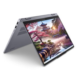 Laptop Lenovo IdeaPad 5 2-in-1 14AKP10, Procesor AMD Ryzen™ AI 7 350, Display 14" WUXGA 1920x1200 OLED, Touch, Memorie RAM 24 GB LPDDR5x, Capacitate 1 TB SSD M.2, Placa grafica integrata AMD Radeon™ 860M Graphics, Free Dos, Gri (INT Keyboard)