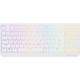 Tastatura mecanica pentru gaming Genesis Thor 230 TKL, RGB, Wireless, USB, Switch Outemu Red, Alb