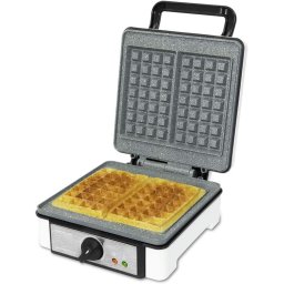 Aparat pentru preparat vafe gofre Cecotec Fun Gofrestone Double, 1200W, Termostat ajustabil, Invelis antiaderent