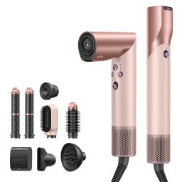 Uscator de par si Styler multifunctional MOVA Master 10, 1600 W, Ultra-compact, Roz