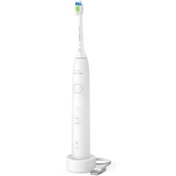 Periuta de dinti electrica Philips Sonicare HX7110/01, 62.000 miscari/minut, autonomie 21 zile, 2 moduri periere, senzor presiune integrat, functia BrushSync, Alb