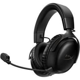 Casti gaming wireless HyperX Cloud III, DTS Headphone:X Spatial Audio, 2.4GHz, autonomie pana la 120 de ore, spuma cu memorie, microfon 10mm metal mesh, Negru