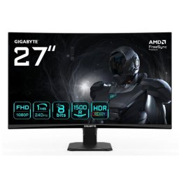 Monitor Gaming VA LED GIGABYTE 27" GS27FC2 EK, Full HD 1920 x 1080, HDMI, DisplayPort, Ecran curbat, 240 Hz, 1 ms Negru