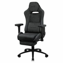 Scaun Gaming Aerocool ROYALSLATEGR Premium Ergonomic cu Suporturi pentru picioare cu tehnologie Aerosuede Grey