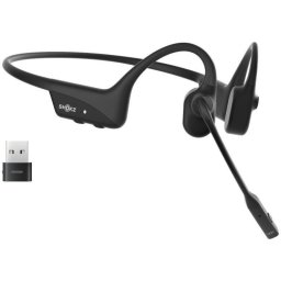 Casti SHOKZ OpenComm2 UC 2025 Upgrade Wireless Bluetooth Bone Conduction, Negru