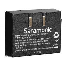 Acumulator Saramonic pentru WiTalk BP, 1200mAh, 3,7V, 44 × 36 × 14 mm, Negru