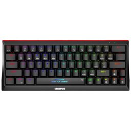 Tastatura Gaming Mecanica Marvo KG962W Rainbow Blue Switch, USB, iluminare Rainbow, Negru