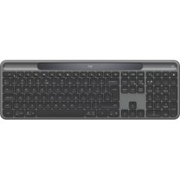 Tastatura Logitech Signature Slim Solar+ K980, Wireless 2.4Ghz, Bluetooth, Gri-Negru
