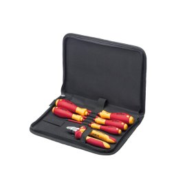 Trusa de scule Set 6 piese ( 5 surubelnite + cleste ) pentru electricieni , izolate la 1000 V