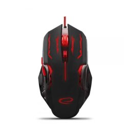 Mouse ESPERANZA Apache EGM403R, Cu fir, 2400 dpi, Iluminare LED, Rosu-negru