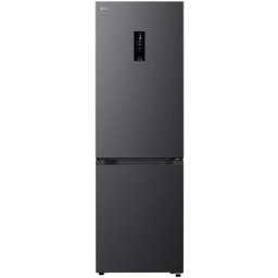 Combina frigorifica LG GBBSJ11DEP, 333 L, Clasa E, No Frost, Inverter, AI Fresh, LinearCooling, DoorCooling+, ThinQ, Control electronic, 186 cm, Negru