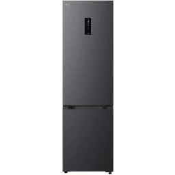 Combina frigorifica LG GBBSJ21DEP, 375 L, Clasa D, No Frost, Inverter, AI Fresh, LinearCooling, DoorCooling+, ThinQ, Control electronic, 203 cm, Negru