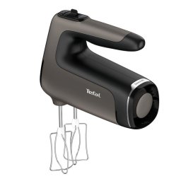Mixer de mana Tefal PowerMix Silence HT650E38, 600 W, Functie Turbo, 2 teluri inox, 2 carlige pentru aluat, Tehnologie Silence600, Gri