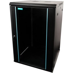 Cabinet metalic Spacer SPCN-27U-1000-BK-03 27U, Stand alone, 600 x 1000 mm, Glass door, Negru