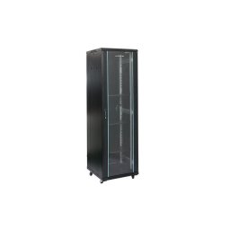 Cabinet metalic DATEUP MS2.6632.9001 32U, Stand alone, 600 x 600, Glass door, Panouri laterale detasabile, Negru