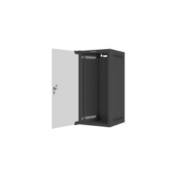 Cabinet metalic Lanberg WF10-2312-10B 12U, Wall mount, 310 mm, Glass door, Negru