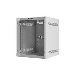 Cabinet metalic de perete Lanberg WF10-2306-10S, 6U, dimensiuni 280 x 310 mm, usa sticla, Gri