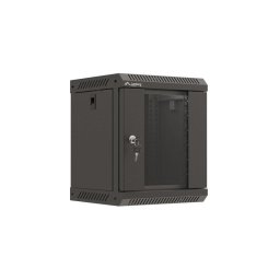 Cabinet metalic Lanberg WF11-3306-10B 6U, Wall mount, 300 mm, Glass door, Negru