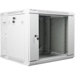 Cabinet metalic Lanberg WF02-6609-10S 9U, Wall mount, 600 x 600, Temper glass door, Gri