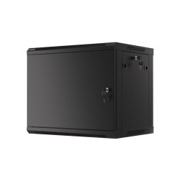 Cabinet metalic Lanberg WF01-6409-00B 9U, Wall mount, 450 mm, Metal door, Negru
