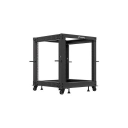 Cabinet metalic Lanberg OR01-6112-B 12U, Open rack, 600 x 600-1100, Reglabil, Negru