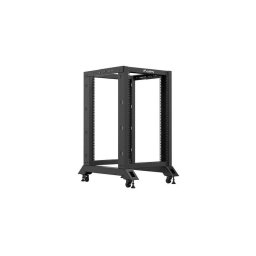 Cabinet metalic Lanberg OR01-6818-B 18U, Open rack, 600 x 800, Negru