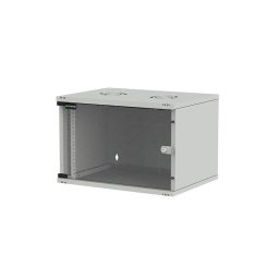 Cabinet Metalic Rack 19'' 9U 540x400, de perete, dezasamblat, usa fata sticla, gri, capacitate 30kg, seria D-SOHO BASIC, DECKRO