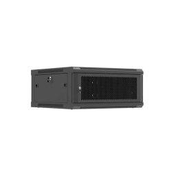 Cabinet metalic Lanberg WF01-6604-23B 4U, Wall mount, 600 x 600, Metal door, Negru