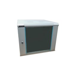 Cabinet metalic DATEUP MP.6606.9000 6U, Wall mount, 600 x 600, Glass door, Panouri laterale detasabile, Gri