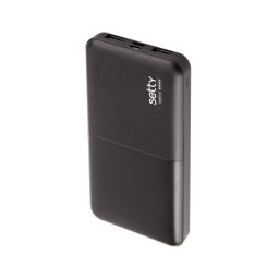 Baterie Externa Setty, 10000mAh, 10W, 2 x USB-A, Neagra