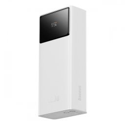 Baterie Externa Baseus EnerFill FP41, 30000mAh, 22.5W, QC + PD, 1 x USB-C - 2 x USB-A, Alba