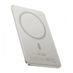 Baterie Externa Wireless Baseus PicoGo AM41, 5000mAh, 20W, PD + FQI, 1 x QI - 1 x USB-C, Bej