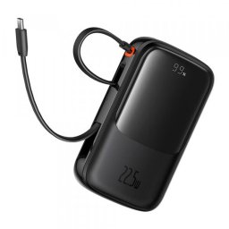 Baterie Externa Baseus Qpow Pro+, 10000mAh, 22.5W, QC + PD, 1 x USB-A - 2 x USB-C, Neagra
