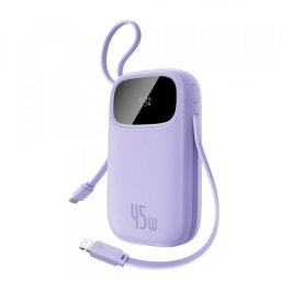 Baterie Externa Baseus EnerFill FC31 Qpow 3, 10000mAh, 45W, QC + PD, 1 x Lightning - 1 x USB-A - 2 x USB-C, Mov