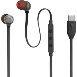 Casti In-Ear cu fir JBL Tune 310C, Pure Bass, Hi-Res, USB-C, Negru