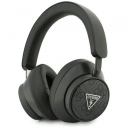 Casti wireless Guess 4G Triangle Logo, over the ear, Bluetooth 5.4, timp incarcare 2h, autonomie totala 45h, 200mAh, Negru