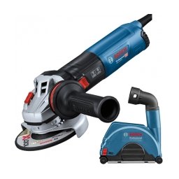 Bosch - GWS 14-125 + GDE 115/125 FC-T - Polizor unghiular, 1400 W, 125 mm + Sistem aspirare praf
