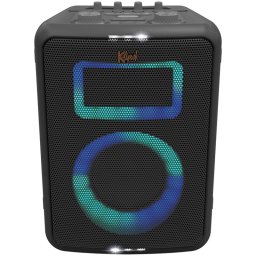 Boxa portabila Klipsch Vegas Black, 4400 mAh, 12 ore, Bluetooth 5.2, AUX, USB, microfon, Ultra Bass, Party Link, Efecte luminoase RGB, Aplicatie mobila, Negru