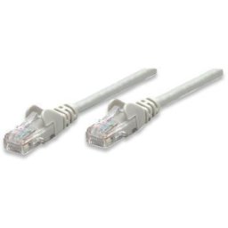 Cablu retea Intellinet RJ45, nu se agata, Cat5e, UTP 0.5m, gri