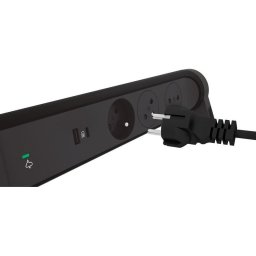 Prelungitor Extension cord 3x2PZ + USB A/C 1,5m black