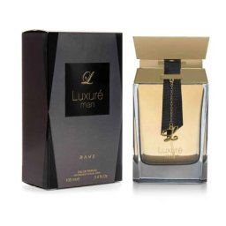 Rave Luxuré Man - Apă de parfum (EDP), 100 ml - Categorie olfactivă: Oriental-Woody - Note vârf: Măr verde, Piper negru, Bergamotă, Lămâie - Note mijloc: Iasomie, Nucșoară - Note bază: Patchouli, Santal, Vetiver, Cedru